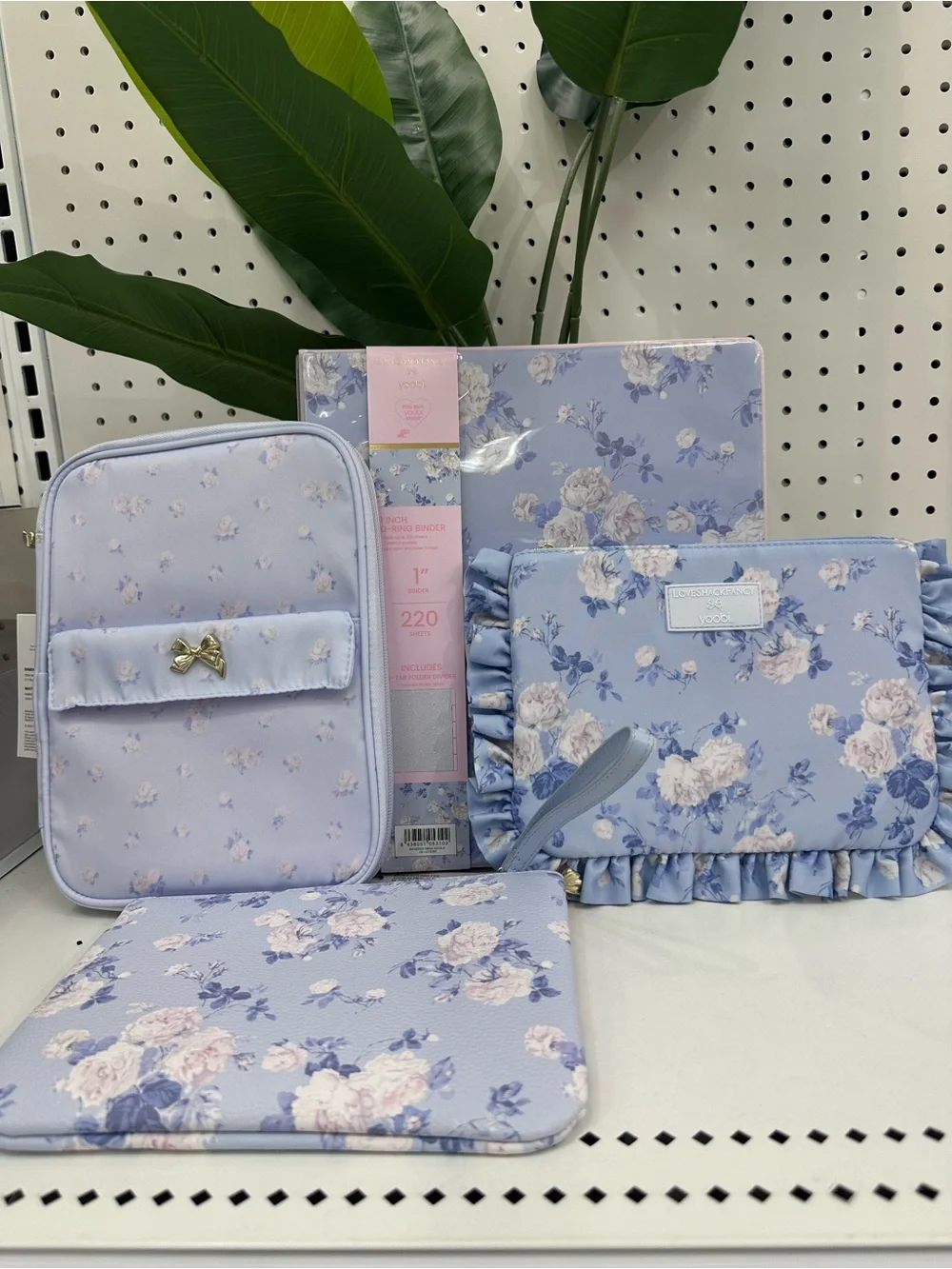 LoveShackFancy Blue Floral Office/College/School Stationery - Accessory Gift Set